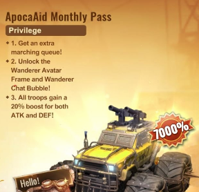 ApocaAid Monthly Pass