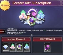 Greater Rift Subscription